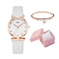 thumbnail image 1 of Nuevo reloj de pulsera de cuarzo con correa de moda para mujer, ideal para el tiempo libre, con caja de regalo., 1 of 3