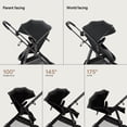 thumbnail image 6 of Mompush Wiz 2-in-1 Baby Stroller with Bassinet Mode, Reversible Seat and Large Canopy, Black, 22.3LB, Unisex, 6 of 10