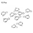 thumbnail image 3 of Uxcell Spring Clasps, 10 Pack 10mm Metal Spring Ring Clasps Silver, 3 of 7