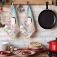 thumbnail image 6 of Easter Kitchen Towels Set of 4, Colorful Wooden Grain Easter Bunny Eggs Farmhouse Flower Absorbent Dish Towels for Kitchen, Microfiber Hand Towel, Quick Drying Tea Towel for Cleaning Dishcloths, 6 of 7