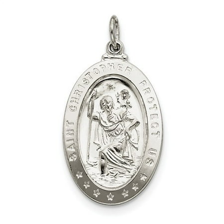 Sterling Silver Engravable Saint Christopher Medal