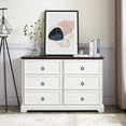 thumbnail image 4 of 6-drawer dresser with rustic oak grain top for hallway organization and aesthetic appeal, 4 of 6