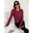 thumbnail image 3 of Women's Fringe Sweaters Cute Boho Tassel Pullovers Fall Fashion Tops Winter Casual Knitwear, 3 of 5