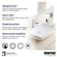 thumbnail image 5 of Karran Usa Vc-504 Valera 24" Rectangular Vitreous China Vessel Bathroom Sink - White, 5 of 5