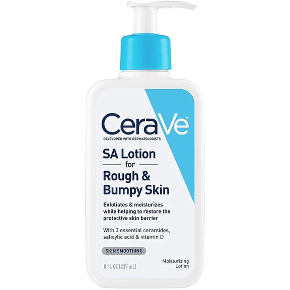CeraVe SA Body Lotion for Rough & Bumpy Skin with Salicylic Acid To Improve Skin Texture, 8 oz