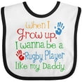 thumbnail image 3 of Inktastic Rugby Player Like Daddy Boys or Girls Baby Bib, 3 of 4