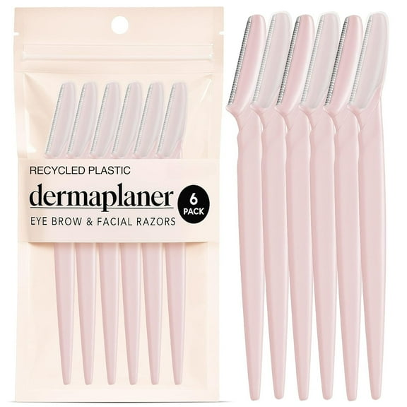 Dermaplane Razor for Women Face - Face Razors for Women and Men - Eyebrow Trimmer, Shaver, Recycled Plastic Dermaplaning and Skin Care Tool - Terracotta, 12 pcs