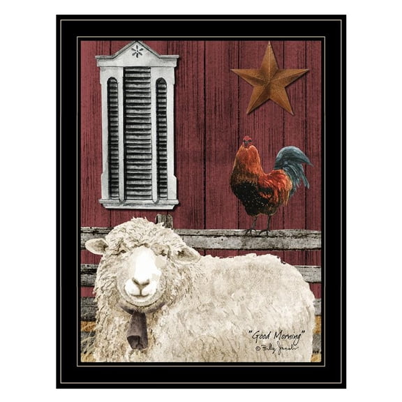 Good Morning by Billy Jacobs Printed Framed Wall Art Wood Multi-Color