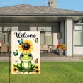 thumbnail image 3 of Amhnf Welcome Frog Sunflower Garden Flag For Home Outdoor Garden Yard Decor 12x18 inch, 3 of 5