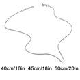 thumbnail image 2 of Collar de Cadena de Plata 925 Shaofei 16 18 20 Pulgadas Plata, 2 of 3