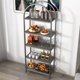 thumbnail image 5 of 5 niveles arched estante de libros con metal frame, ideal para para dormitorio, sala de estar, oficina en casa, 5 of 9