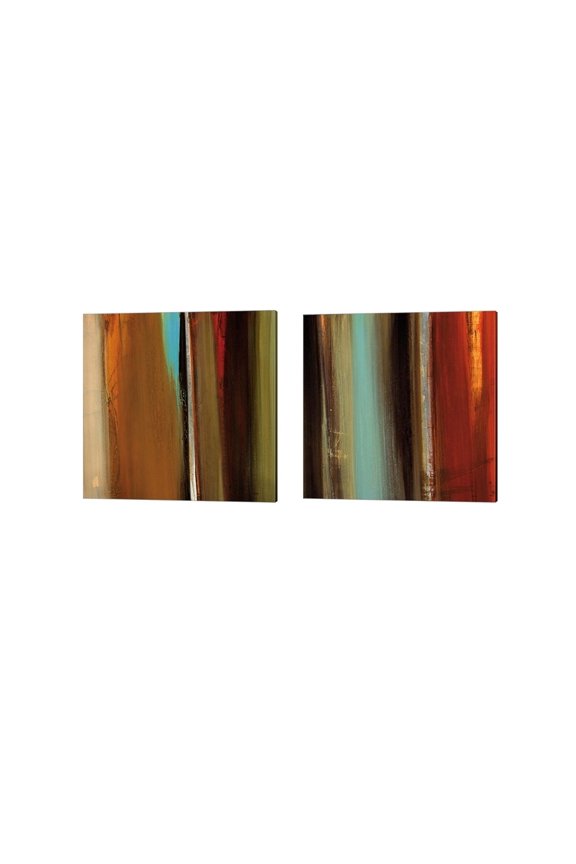 District A by Sarah Stockstill Canvas Art Set of 2 14 inch X 14 inch Each