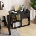 thumbnail image 4 of Costway 2 PCS 3-Cube Bookcase Organizer with 2-tier Wooden Storage Shelf & Pull-out Drawer, 4 of 9