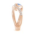 thumbnail image 3 of ANGARA Natural Criss Cross Pear Shaped 1.1 ct Tanzanite Ring with Diamonds in 14K Rose Gold for Women (Size-8x6mm) | December Birthstone, Anniversary, Jewelry Gift for Women | Natural Tanzanite Ring, 3 of 9