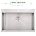 thumbnail image 2 of PROOX 30'' Single Bowl Stainless Steel Drop-In Kitchen Sink with 2 Faucet Holes, 2 of 6