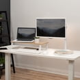 thumbnail image 3 of VIVO 24" Desktop Stand Organizer, TV Monitor Riser, Light Wood Top, White Legs, 3 of 9