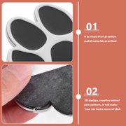 LOLIPPYY 3D Black Metal Paw Print Car Sticker, Car Decal for Vehicle Decoration
