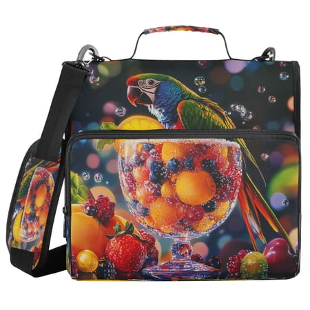 YAZAOO Zipper Binder trapper keeper Documents Organized Design Fruit Fiesta Delight Printed