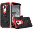 thumbnail image 2 of ZIZO BOLT Series Alcatel 7 Case Military Grade Drop Tested with Tempered Glass Screen Protector Holster REVVL 2 Plus Black Red, 2 of 6