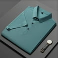 thumbnail image 6 of Summer New Men Short Sleeve Ice Silk POLO Shirt Fashion Simple Men's Business Casual Pullover Large Size 5XL, 6 of 6