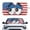American Flag Cute Eyes, variant on HUIACONG Sea Turtle & Hibiscus Floral Print Custom-fit Car Windshield Sun Shade, Keeps Interior Cool Reusable Foldable Foldable Sunshade for Sedan Universal Pickups