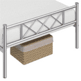 thumbnail image 3 of Renwick Journee x-Design Metal Platform Twin Bed, Silver, 3 of 9