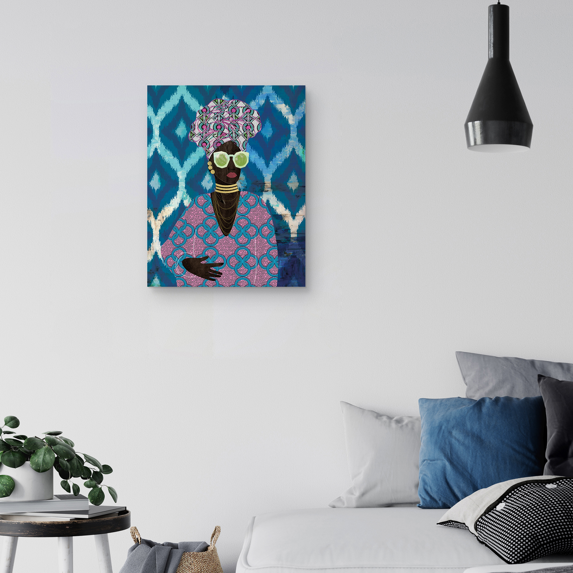 Masterpiece Art Gallery Modern Turban Queen People Canvas Art Print, 22" x 28", by Nikki Chu
