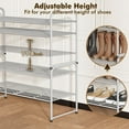 thumbnail image 6 of SUFAUY 2 Tier  Stackable 33" Wide Metal Shoes Rack, Silver, 6 of 8