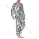 thumbnail image 3 of Pijama de hombre con solapa y manga larga, ropa de dormir divertida con diseño de tiburón y pez en estilo escandinavo, ropa de hogar para hombre, 3 of 5