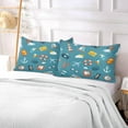 thumbnail image 5 of Coolnut Fun Travel Pattern Pillowcases, Soft and Cozy Decor Giftsative Pillow Cases with Hidden Zipper for Bedroom, Sofa, Couch, King Size 21x54 Inches（535）, 5 of 6