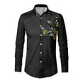 thumbnail image 4 of ZTKWD Mens Dress Shirts Hipster Rose Floral Printed Slim Fit Long Sleeve Button Down, 4 of 4