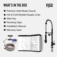 thumbnail image 4 of VIGO Zurich Single Handle Pull-Down Sprayer Kitchen Faucet in Matte Black, 4 of 11