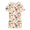 thumbnail image 3 of Jinhomg Womens Sleep Dresses Plus Size Comfy Short Sleeve Crew Neck Nightgown Casual Heart Print Midi Dresses Ladies Cute Holiday Gifts Lightening Deals Multicolor XXL, 3 of 5