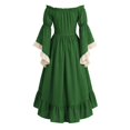 thumbnail image 4 of FASHOFT Halloween for Women Renaissance Faire Off Shoulder Lace Dress Cosplay Plus Size Gothic Dress Clothes XL, 4 of 5