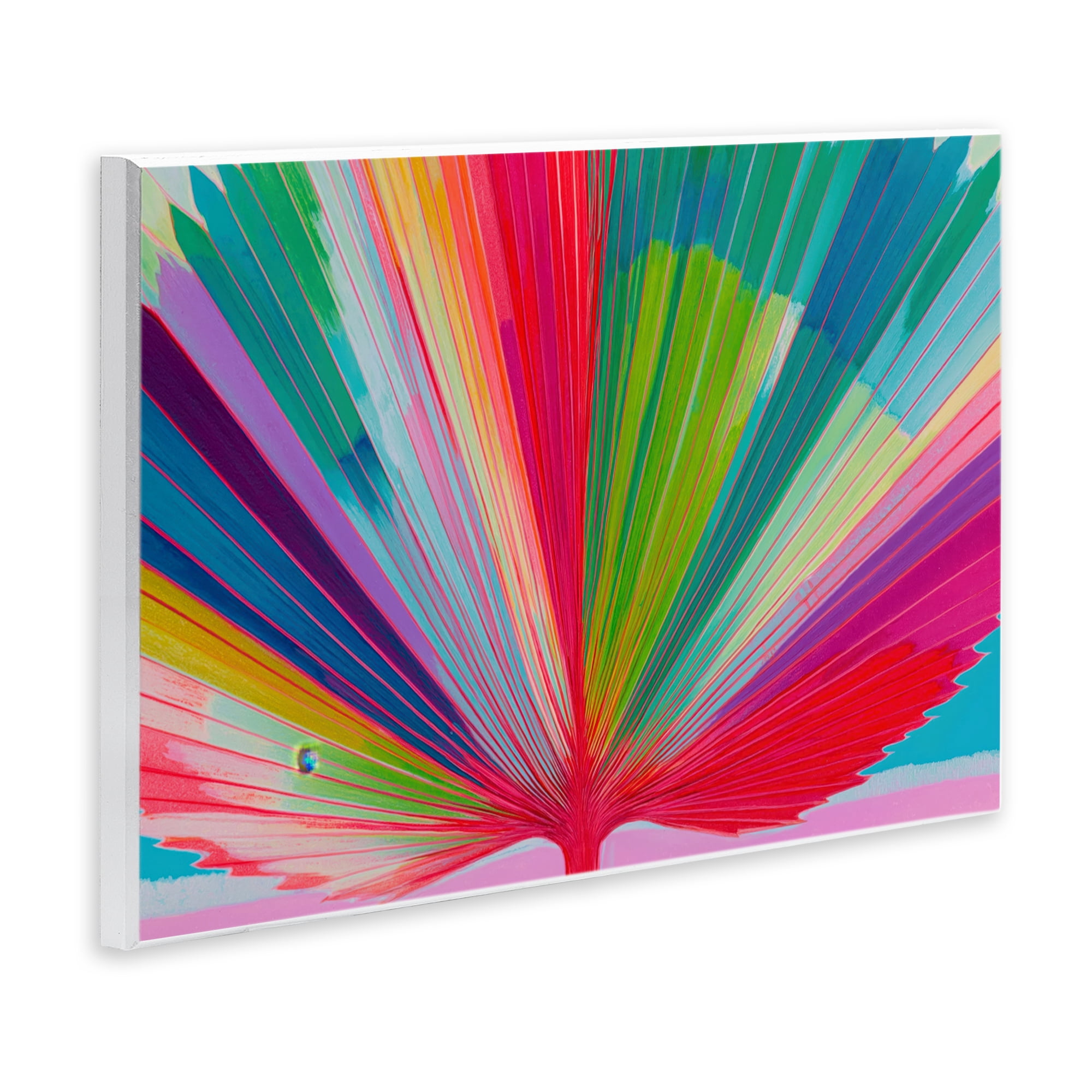 Stupell Industries Palm Fan In Spectrum Wall Plaque Art, design by Chromatic Storm Studio