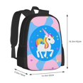 thumbnail image 3 of DouZhe Lightweight Backpack, Cute Cartoon Sparkle Stars Unicorn Prints Travel Outdoor Hiking Bag School Bookbag Casual Daypack Backpacks for Women Men, 3 of 7