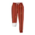 thumbnail image 2 of Women's Home Casual Christmas Print Plush Sweatpants, Burgundy, Size S, 2 of 5