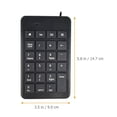 thumbnail image 2 of 22 Key USB Universal Keyboard Practical Numeric Keypad Mini Wired Keyboard Simple Number Keyboard for Notebook Computer Laptop (Black), 2 of 8