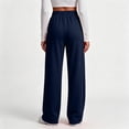 thumbnail image 4 of VV AVEORS Womens Wide Leg Sweatpant Cotton Lounge Travel Pants | Fall Fashion Sweat Pants 2026 Winter Baggy Joggers Navy S, 4 of 4