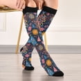 thumbnail image 5 of FORMRS Womens Knee High Socks Casual Long Thick Travel Daily Wear, 1 Pair, Pink Christmas Splendor, 5 of 6