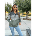 thumbnail image 6 of ADREAMLY Color Block Long Sleeve Hoodie Sweatshirts for Female with Pocket, 6 of 7