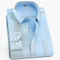 thumbnail image 4 of Men's Classic Regular Fit Long Sleeve Formal Business Twill Shirt, 4 of 4