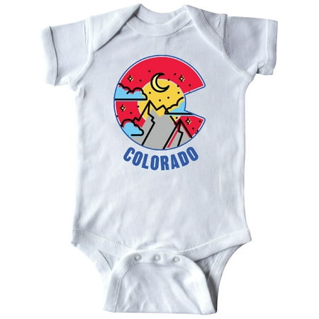 

Inktastic Colorado Mountain Scene with Clouds and Moon Gift Baby Boy or Baby Girl Bodysuit