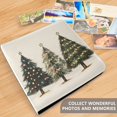 thumbnail image 4 of FORMRS 3 Ring Photo Album 4"x6" Self Adhesive Large Capacity PU Leather Cover, Cartoon Christmas Trees, 4 of 8