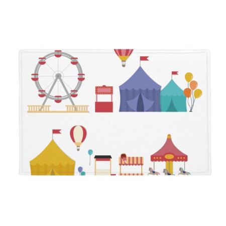 Amusement Park Facilities Colourful Pattern Ground Mat Non Slip Floor Bathroom Door Rug Carpet