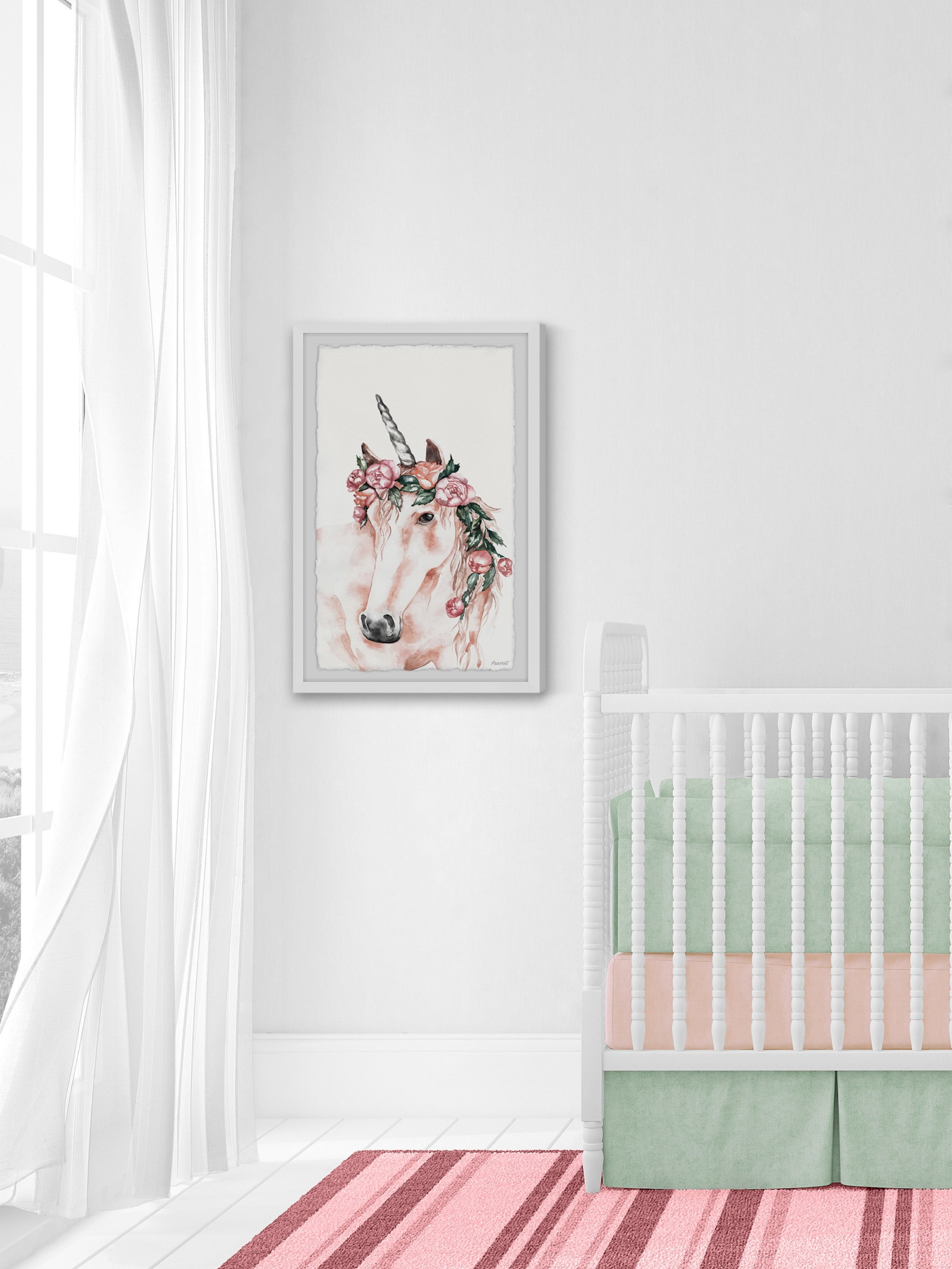 Marmont Hill The Pink Unicorn Framed Wall Art