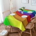 thumbnail image 2 of Rainbow Curved Color Table Cloth Waterproof Dining Tablecloth for Table Kitchen Decorative Coffee Cuisine Party Table Cover, 2 of 7