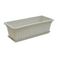thumbnail image 1 of koolsoo 17 Inches Flower Window Box with Tray for Balcony Indoor Outdoor Plants Yard beige, 1 of 9