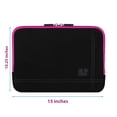 thumbnail image 5 of Sleek Padded Sleeve 15 Inch Laptop, Chromebook Professional Bag for Travel, Work with Front Accessories Pocket (Black/Purple), 5 of 6