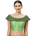 thumbnail image 1 of eloria Women's Blouse Boat Neck Filler Multicolor Sleeveless Top Color: Green | Size: 38, 1 of 6